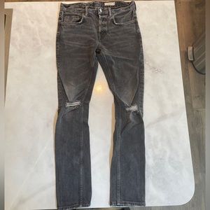 All Saints “Cigarette” Denim Jeans Dk Grey Wash Skinny Fit Size 30 Lightly Worn